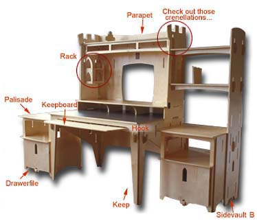 human easily carries box, erects handsome computer station without tools... order and add options as required...